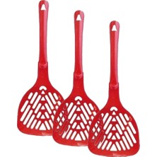 Trendexa Basıc Kedi Kumu Küreği Red (3 Paketi)
