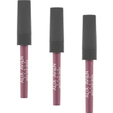 Trendexa Likit Ruj, Uzun Süre Kalıcı Kadifemsi Kuruma Yapmayan Mat, Matte Liquid Lipstick 510 Dark Rose (3 Paketi)