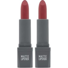 Trendexa Mat Ruj, Yoğun Renk Veren Uzun Süre Kalıcı Nemlendirici Kadifemsi, Matte Lipstick 415 Dusty Pink (2 Paketi)