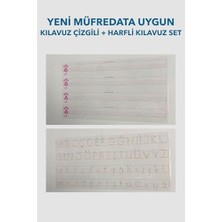 Trendexa 1.sınıf Kılavuz Çizgili Harfli Kılavuz Eğitim Seti Statik Akıllı Kağıt Yazı Tahtası Şeffaf