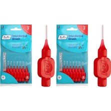 Trendexa 0.5 mm - Kırmızı Diş Arayüz Fırçası (1 x 8 Adet) (2 Paketi)