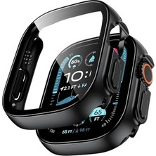 Trendexa Apple Watch Ultra 3 49 mm ile Uyumlu Önü Kapalı Ekran Korumalı Sert Rubber Kılıf - FC015 (Siyah)