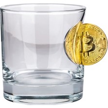 Trendexa Bardak, Bitcoin Madeni Para Hediyelik Özel Viski 300 cc (Viski Bardağı)