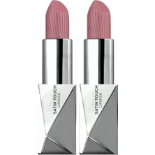 Trendexa Yarı Mat Ruj, Uzun Süre Kalıcı Nemlendirici Pürüzsüz Etkili, Satin Touch Lipstick 819 Russet Pink (2 Paketi)