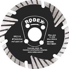 Trendexa RRZ115 Turbo Elmas Beton Tuğla Kesme Kesici Diski 115 mm