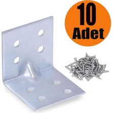 Trendexa Dolap Köşe Bağlantı Sabitleme L Demir Gönye 40X40X40 mm (10 Adet)