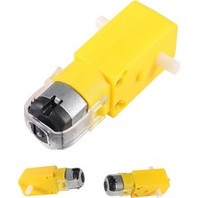Trendexa Çift Eksenli Motor Redüktörlü 6V 250 Rpm 1 Adet Sarı Dc Motor Arduino Robotik Motor Deney Okul Bilim Araba Yapım