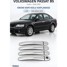 Trobus Volkswagen Passat B5 2000-2005 Uyumlu Krom Kapı Kolu Kaplaması 4 Kapı Paslanmaz Çelik
