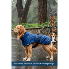 Salya Store Köpek Montu, Köpek Yağmurluğu, Büyük ve Orta Irk Su Geçirmez Köpek Montu Lacivert