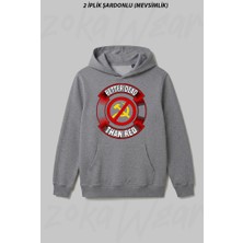 Zoka Wear Better Dead Than Red Cold War Anti Communist Slogan Hammer And Ön Baskılı Kapüşonlu Sweatshirt