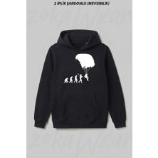 Zoka Wear Yamac Parasutu - Paragliding Ön Baskılı Kapüşonlu Sweatshirt