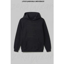 Zoka Wear I Am Powerful Kind Confident Beautiful Strong Capable Grateful I Am Me Ön Baskılı Kapüşonlu Sweatshirt