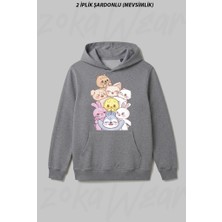 Zoka Wear Stray Kids Skzoo V8 Ön Baskılı Kapüşonlu Sweatshirt