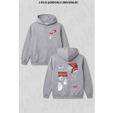 Zoka Wear Pop Un Krali Michael Jackson Ozel Ön Arka Baskılı Kapüşonlu Sweatshirt