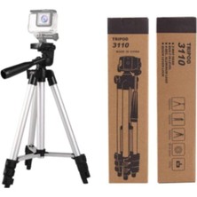 Tr 3110 Tripod Profesyonel Fotoğraf Kamera Tripot Telefon Tutucu, Gri DNC7854858747