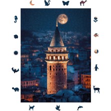 Ahşap Puzzle Yetişkin - Efsanevi Galata - 450 Parça, 29 x 39 cm - Yapıştırıcı Folyo Dahil - Benzersiz Şekilli Parçalar & Özel Figürler - R1-25