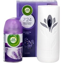 Oda Kokusu Otomatik Sprey Makine + Yedek 250 ml Lavanta 70 Güne Kadar Etkili