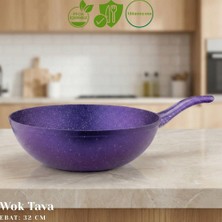 32 cm Granit Wok Tava - Violet