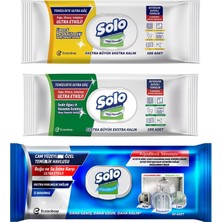 Solo Tüm Yüzeyler ve Cam Yüzeyler Temizlik Havlusu 3 Lü Karma Paket
