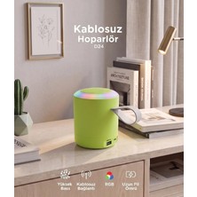 Bluetooth Hoparlör Sd USB Destekli Taşınabilir Speaker D24 Yeşil