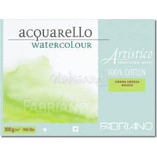 Artistico Traditional White 300 Gr. - 18 x 26 Suluboya Kağıdı Blok (Kaba Grenli)