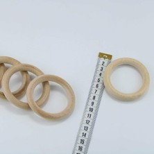 Benim Marifetlerim - Naturel Ahşap Halka 7 cm 5 Adet