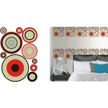 Duvar Süsü (Sticker) Geometrik Halkalı Pvc