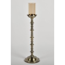 Setabıanca Regina Şamdan Girintili Bronz Büyük 54X16X16 cm