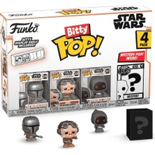Funko Bitty Pop! Mandalorian Mini Koleksiyon Oyuncakları 4'lü Paket - Mandaloryalı, Kuiil, Offworld Jawa ve Mystery Chase Figürü (Stiller Değişebilir)