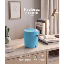 Bluetooth Hoparlör Sd USB Destekli Taşınabilir Speaker D24 Mavi