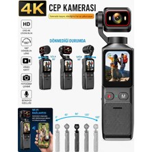 L19 4K Ultra Hd Vlog Aksiyon Kamerası, 180° Dönebilen Lensli