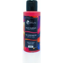 Multi-Surface Hibrit Akrilik Boya, 120ML, Su Bazlı, Ahşap Cam Seramik Metal Kumaş Plastik Için (Derin Kırmızı)