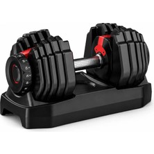 Ayarlanabilir Tekli Mekanizmalı Dambıl, Standlı Hızlı Ağırlık Ayarlı Ev Tipi Fitness Dambılı, 24 kg ve 40 kg Seçenekleri