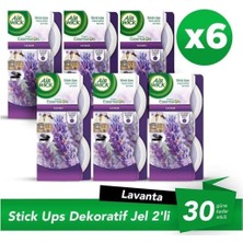 Stick Ups Essential Oils Dekoratif Jel Oda Kokusu, Lavanta, 6'li Paket