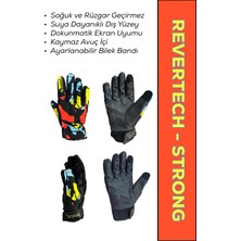 Revertech Strong Graffiti/su ve Rüzgar Geçirmez Kışlık Motosiklet Eldiveni + Buff Hediyeli