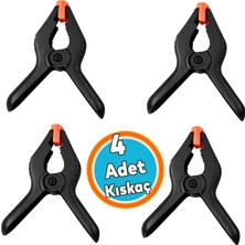 4 Adet Küçük Boy Profesyonel Yaylı Kıskaç 110MM 4 Inç Marangoz Mobilya Kavrama Kıstırma Pensesi