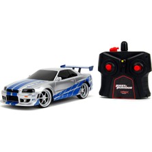 Toys Hızlı ve Öfkeli 1:24 2002 Nissan Gt-R R34 Uzaktan Kumandalı Araba Rc 2.4ghz, Çocuklar ve Yetişkinler Için Oyuncaklar (99371), Gümüş
