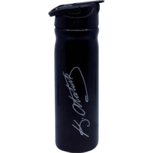 Kirtasiye Atatürk Baskılı Çelik Matara, 500 Ml, Pipetli, Siyah