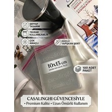 Şeffaf Jelatin Poşet 100 Adet 10X15 cm Kendinden Yapışkanlı Bantlı Opp Torba Kapak Dahil - Casalinghi