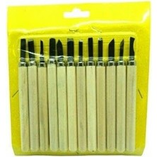 Ahşap Saplı (12PCS) Ahşap Oyma Neşter Seti