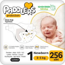 Protection Yenidoğan Bebek Bezi 1 Numara (2-5 Kg) 256 Adet – Ekstra Jumbo Set, Maksimum Koruma