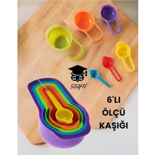 Kirtasiye 6'li Ölçü Kaşığı Seti, Renkli