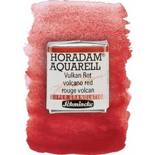 Horadam® Aquarell, Süper Granülasyon, 14 913 044 Volkan Kırmızısı, 1/2 Tava, Çok Güçlü Tanecikli Renkler, En Ince, Süper Granül Suluboya