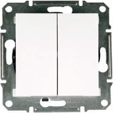 Schneider EPH0370121 Asfora Komütatör Çerçevesiz Beyaz
