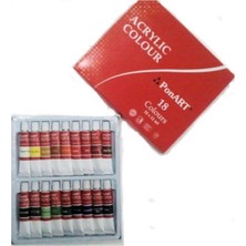 Akrilik Boya Seti, 18 Renk x 12 ml