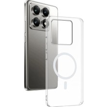 Constraın Xiaomi 14T Pro Için Lumza Form Sararmaz Kamera Korumalı Magsafe Ile Uyumlu Şeffaf Telefon Kılıfı Arka Kapak