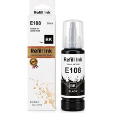 Epsön 108 Muadil Mürekkep (L8050/L8100/L18050) (Bk)