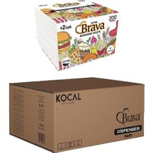 Koçal V Katlama Masaüstü Tek Çek Çek Kağıt Dispenser Peçete - 2 Kat - 200 Adetlik 18 Paket - Koli