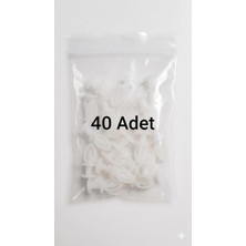 Geçmeli Perde Ruleti, Beyaz, Plastik, Perde Askısı +A Kalite (40 Adet)