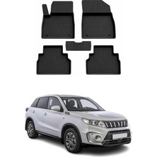 Suzuki Vitara 4 2015-2026 Uyumlu 4d Havuzlu Paspas Siyah 5 Parça